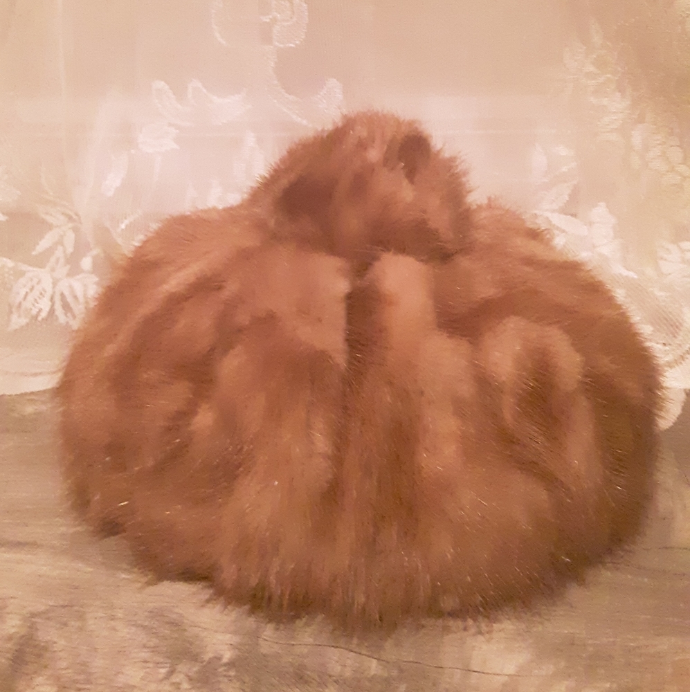 Vintage Rabbit Fur Hat size: XS